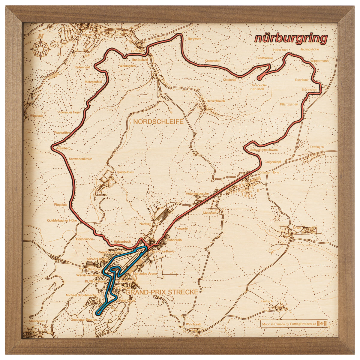MAP, FRAMED - NÜRBURGRING