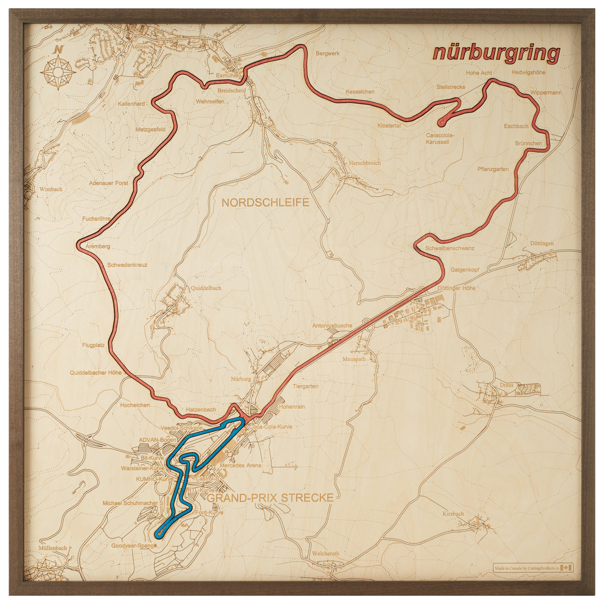 MAP, FRAMED - NÜRBURGRING