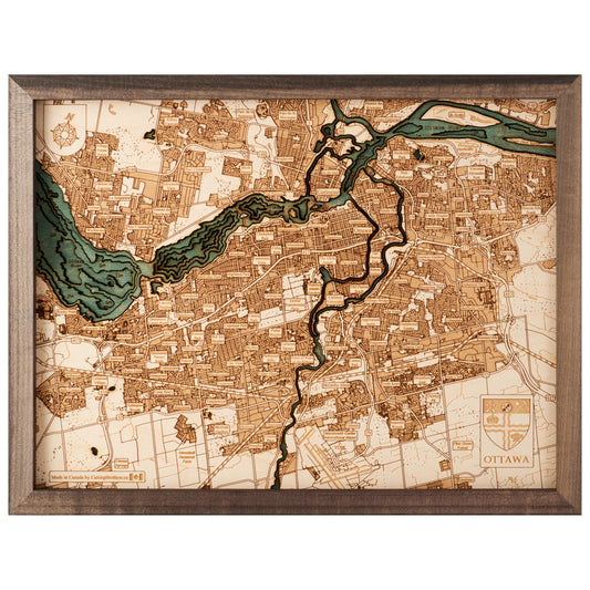 MAP, FRAMED - OTTAWA