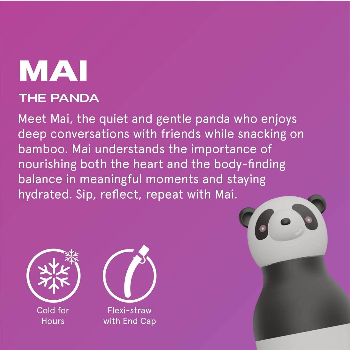 BESTIE WATER BOTTLE - PANDA