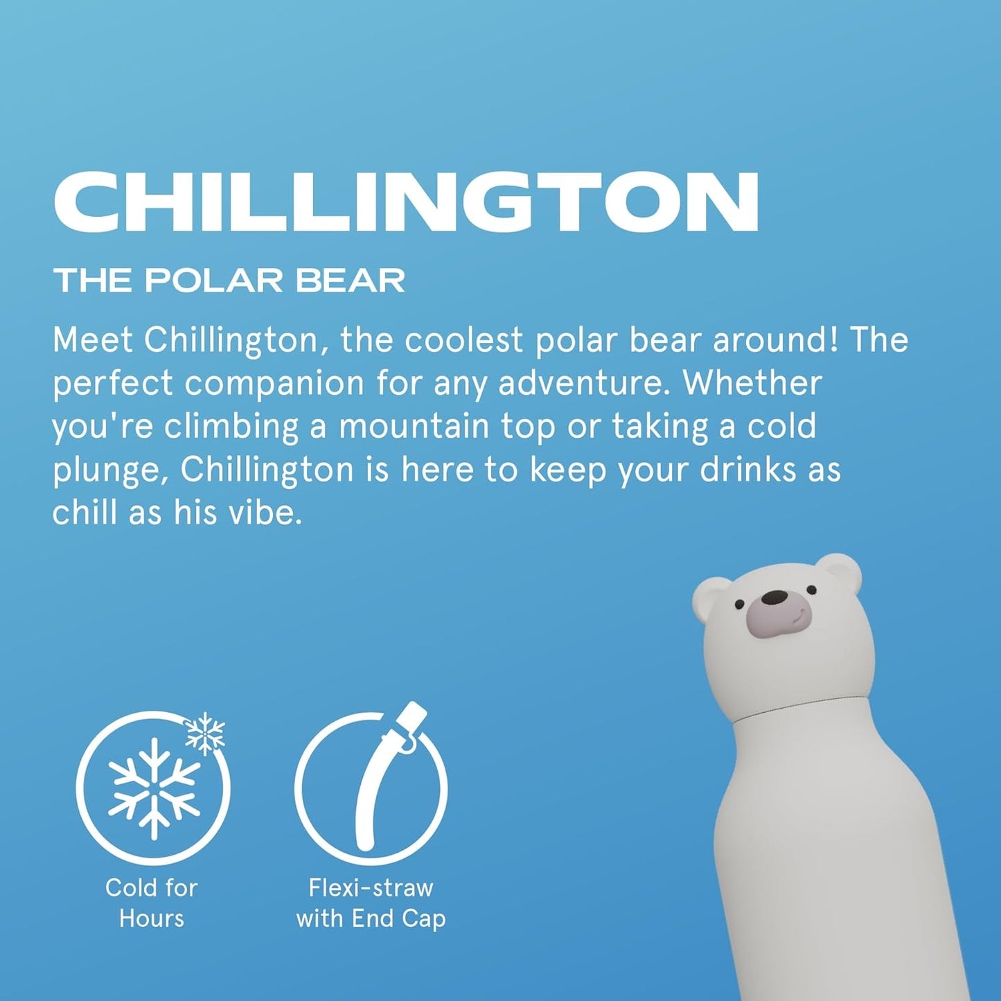 BESTIE WATER BOTTLE - POLAR BEAR