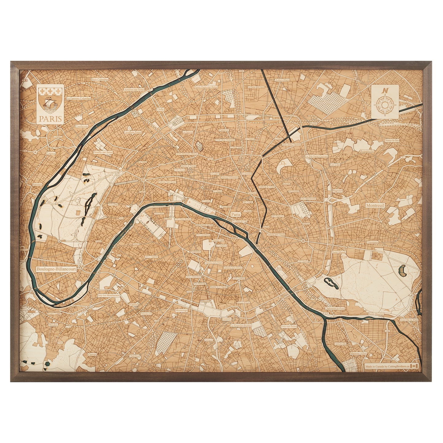 MAP, FRAMED - PARIS (L)