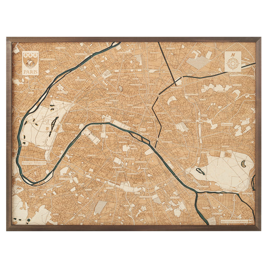 MAP, FRAMED - PARIS (L)