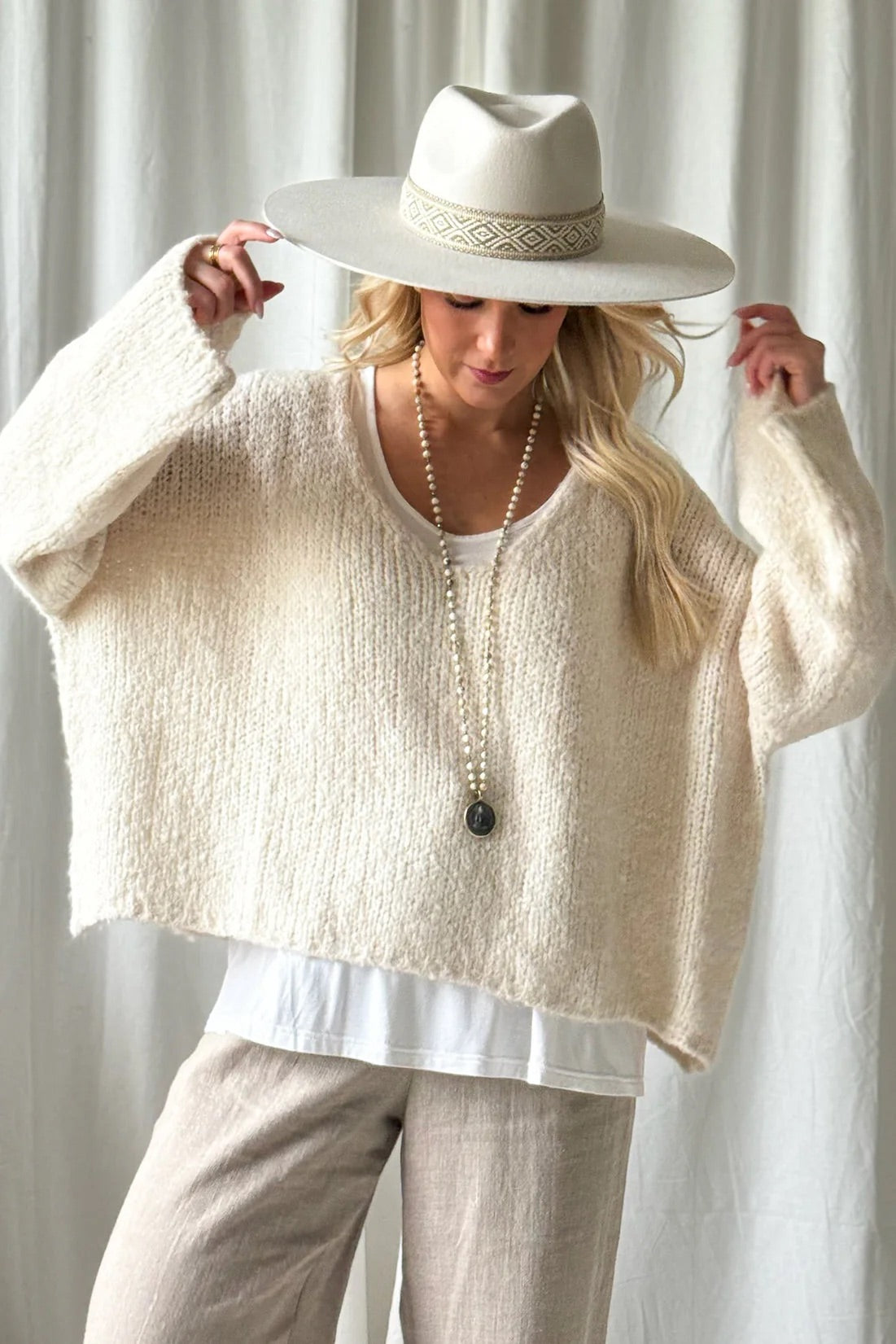 KNITWEAR PHILO - OFF-WHITE