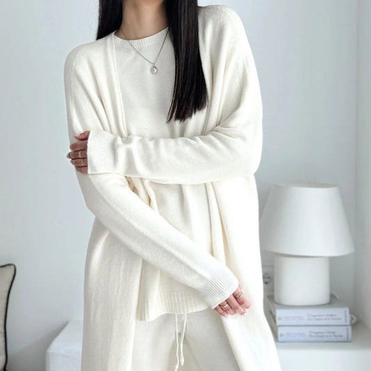 LOUNGE WEAR, CARDIGAN - WRAP YOURSELF, OFF-WHITE