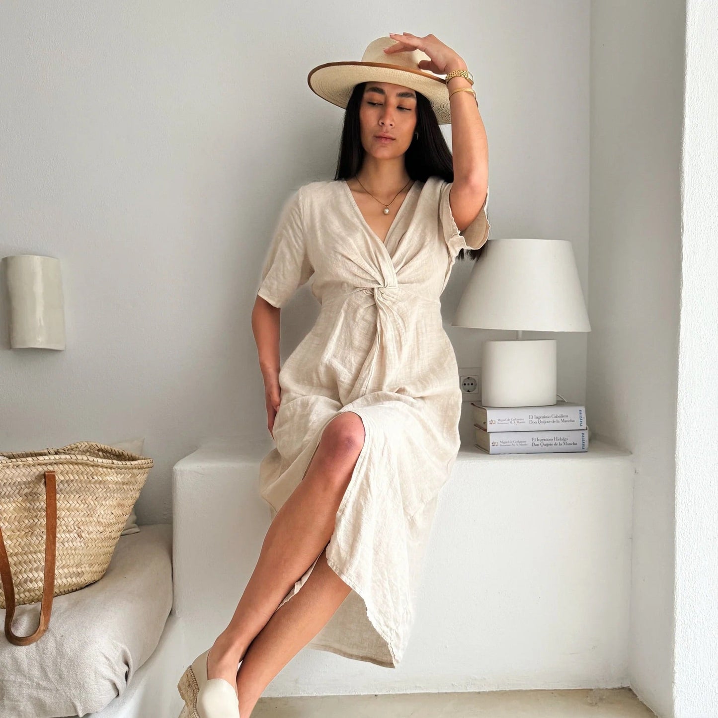 DRESS LINEN, COLLINS - SAND