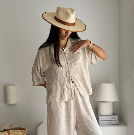 BLOUSE LINEN, SUNNY JUNE - SAND