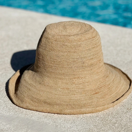 HAT, RAFFIA - NATURAL