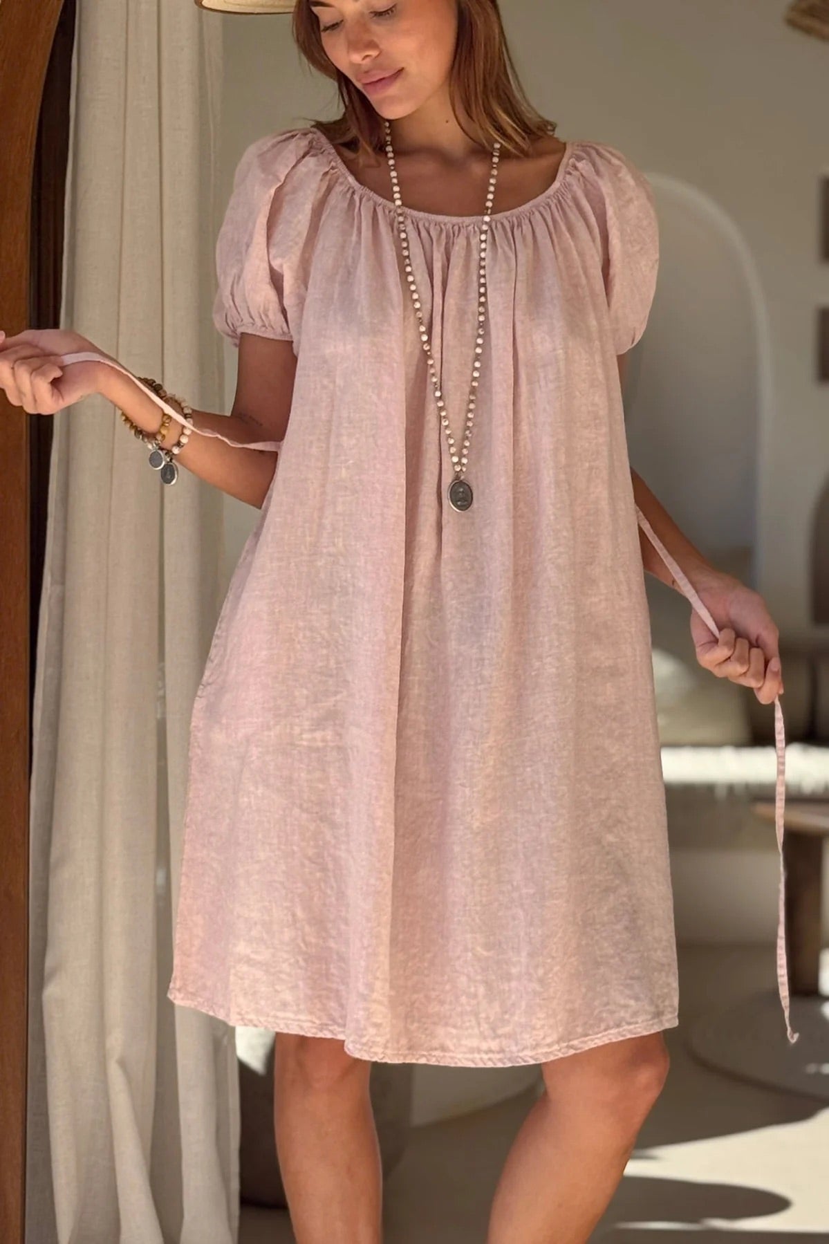 DRESS LINEN, PURE JOY - LIGHT PINK