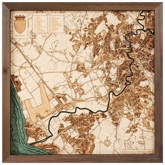 MAP, FRAMED - ROME (L)