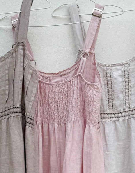 DRESS LINEN, ROSABEL - LIGHT PINK