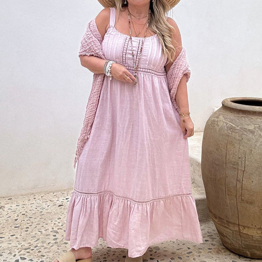 DRESS LINEN, ROSABEL - LIGHT PINK
