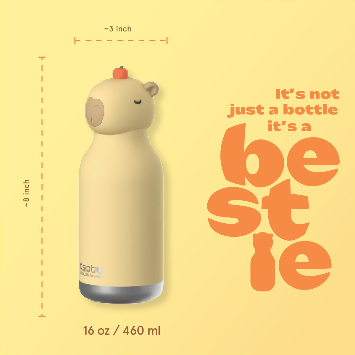 BESTIE WATER BOTTLE - CAPYBARA