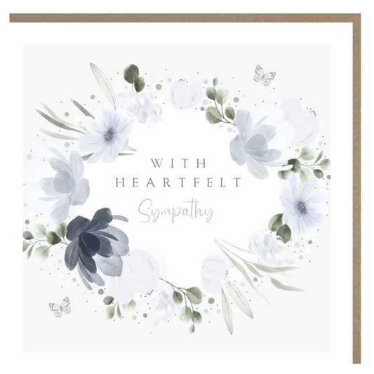 GREETING CARD - SYMPATHY, WREATH