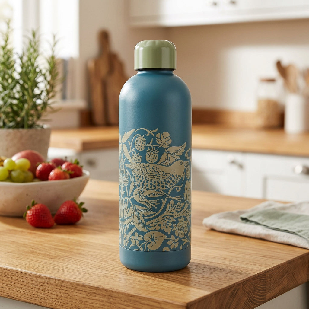 WATER BOTTLE, SAGE - WILLIAM MORRIS