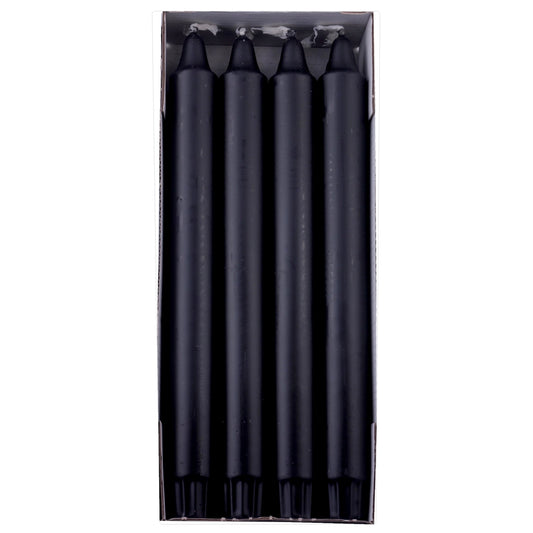 DANISH CANDLE, PILLAR - BLACK 10"H