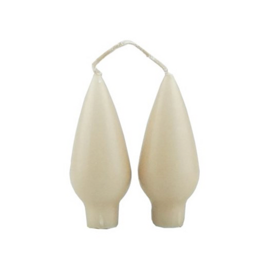 DANISH CANDLE, DROP SHAPE - SAND (4")