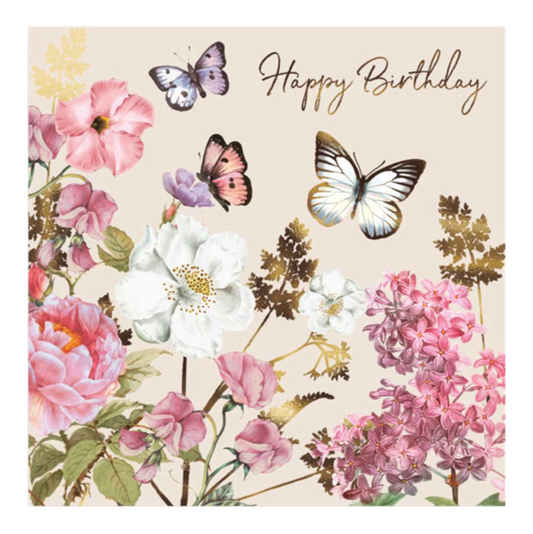 GREETING CARD - BIRTHDAY, BUTTERFLIES