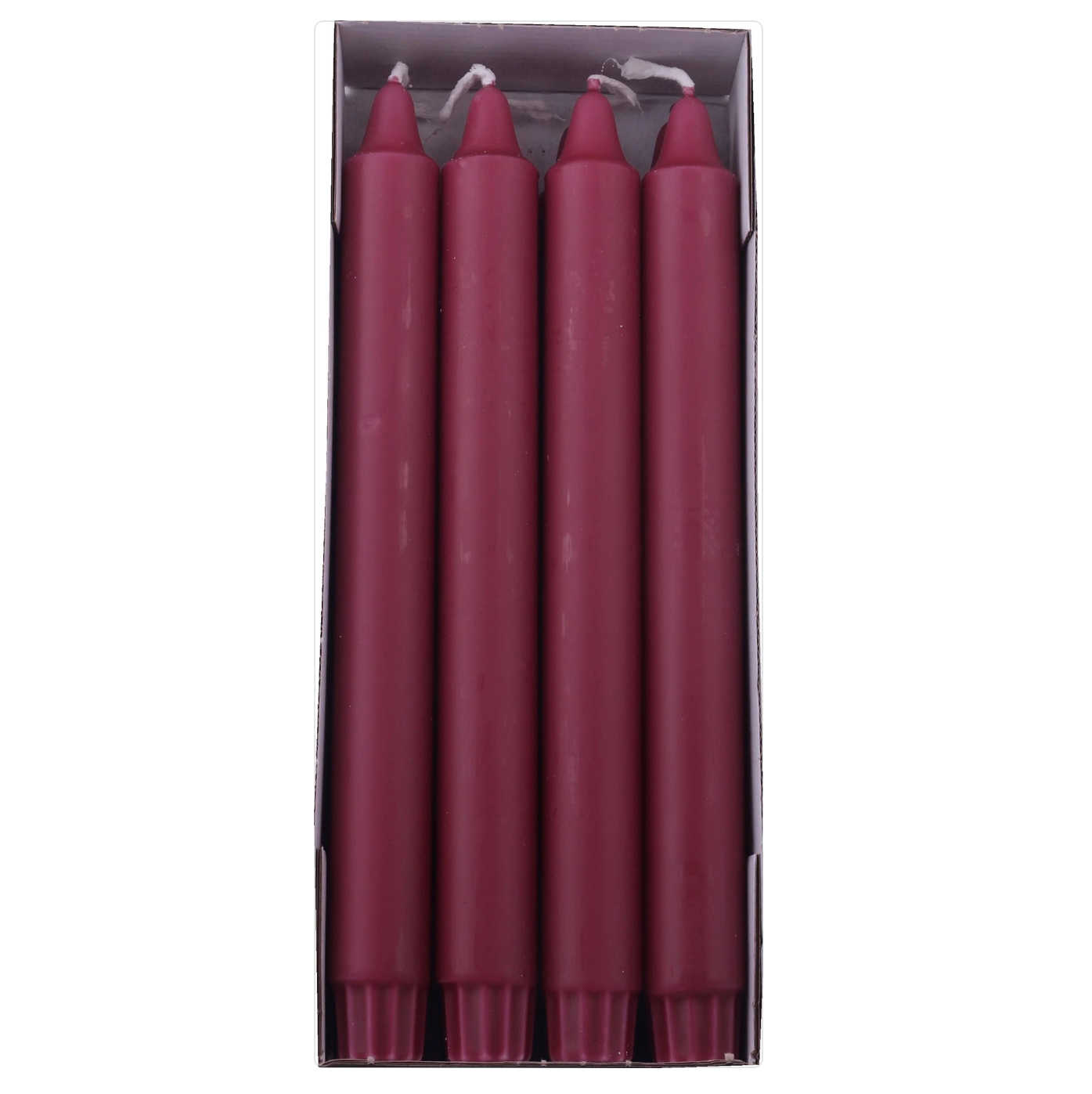 DANISH CANDLE, PILLAR - BURGUNDY 10"H