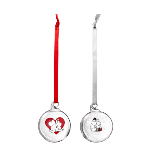 MOOMIN GLASS BAUBLE - SET OF 2