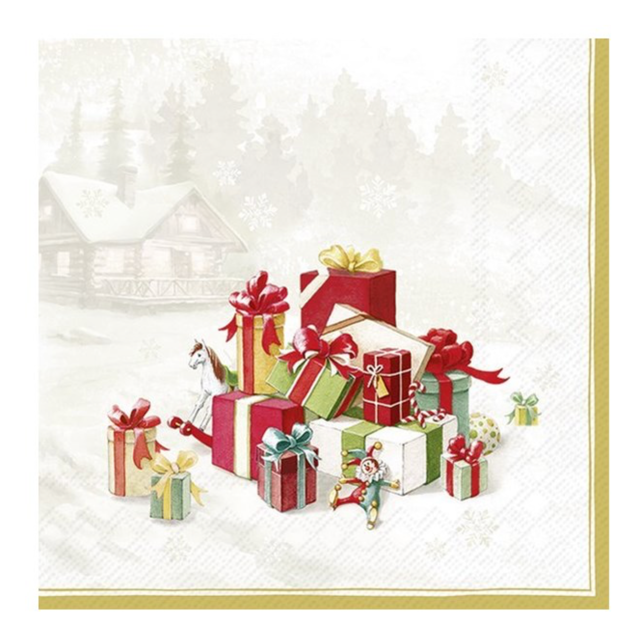 NAPKINS, LUNCHEON - HAPPY PRESENTS