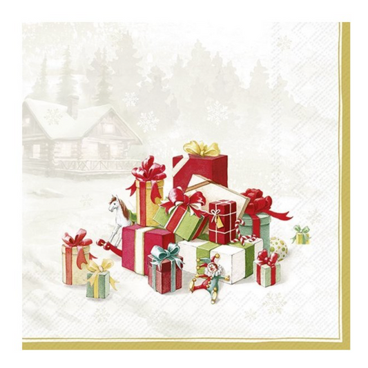 NAPKINS, LUNCHEON - HAPPY PRESENTS