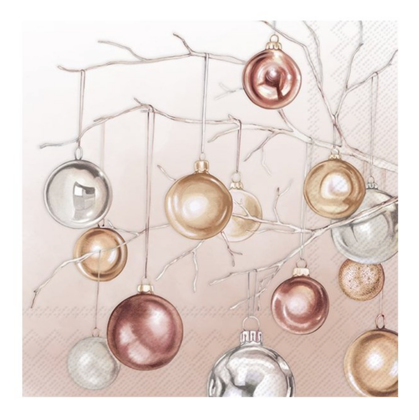 NAPKINS, LUNCHEON - COPPER BAUBLES