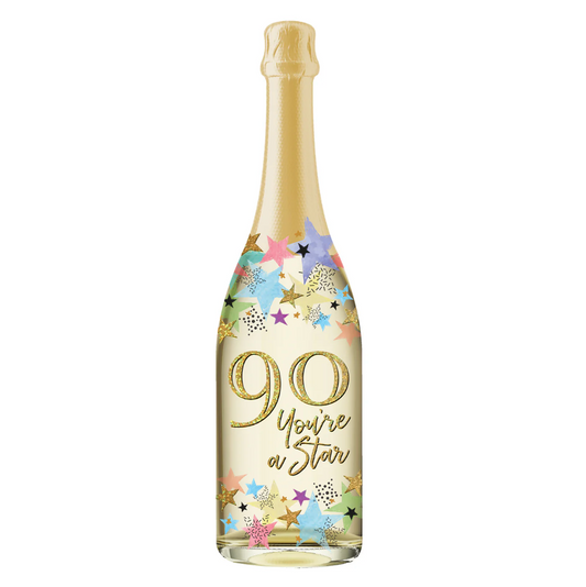 CHAMPAGNE CARD - HAPPY BD AGE 90
