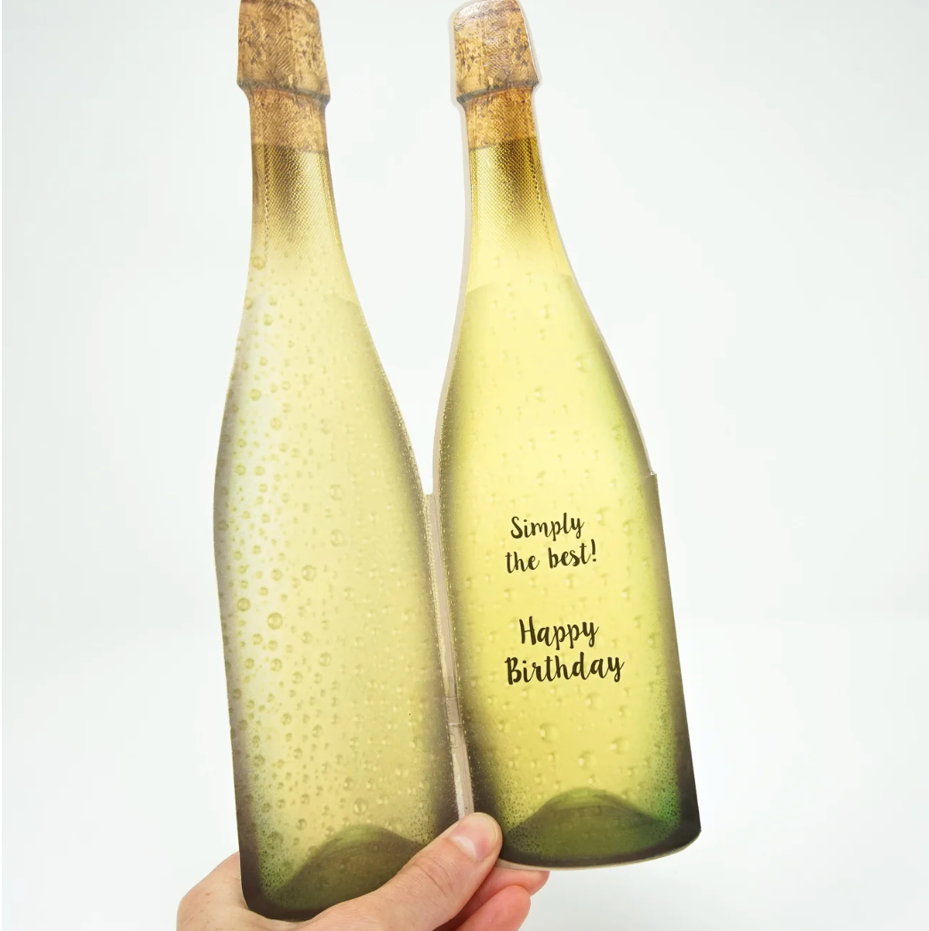 CHAMPAGNE CARD - HAPPY BD AGE 70