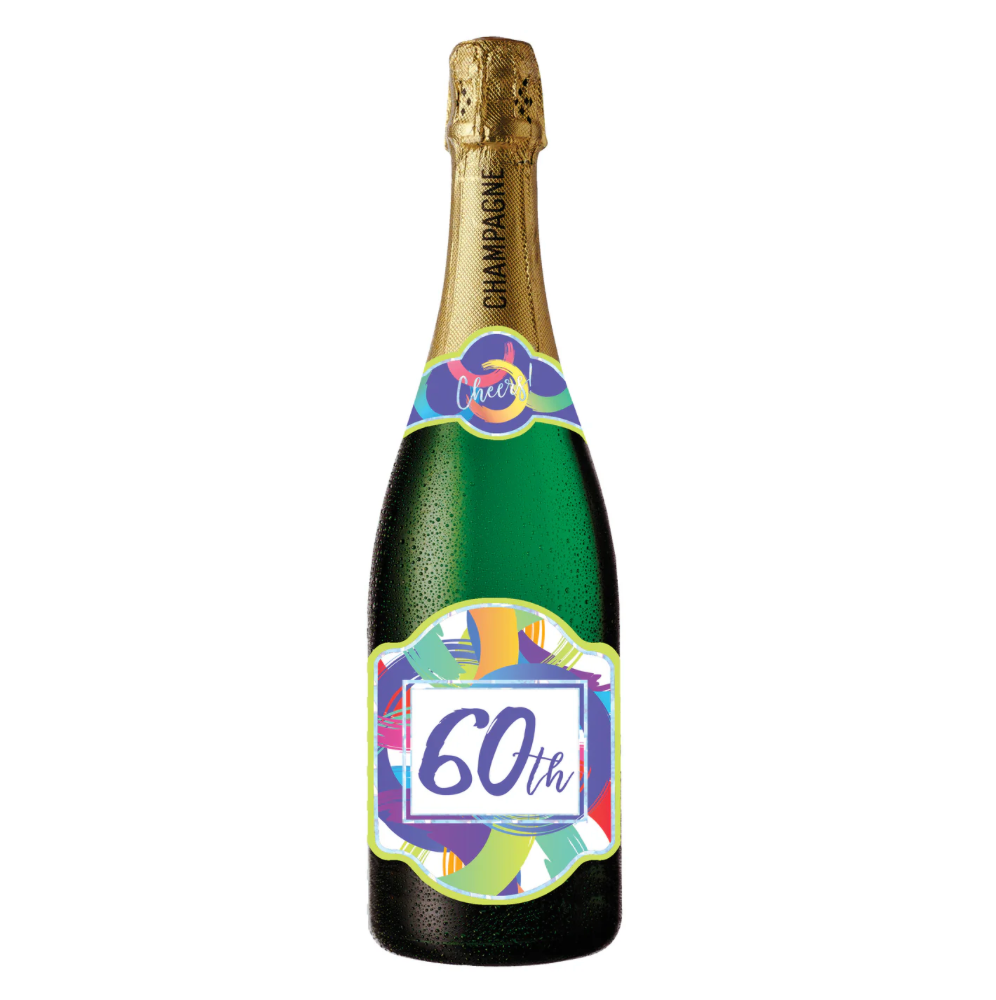 CHAMPAGNE CARD - HAPPY BD AGE 60
