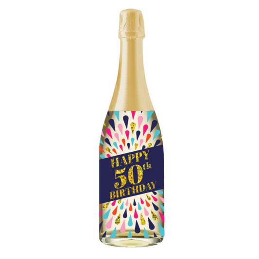 CHAMPAGNE CARD - HAPPY BD AGE 50