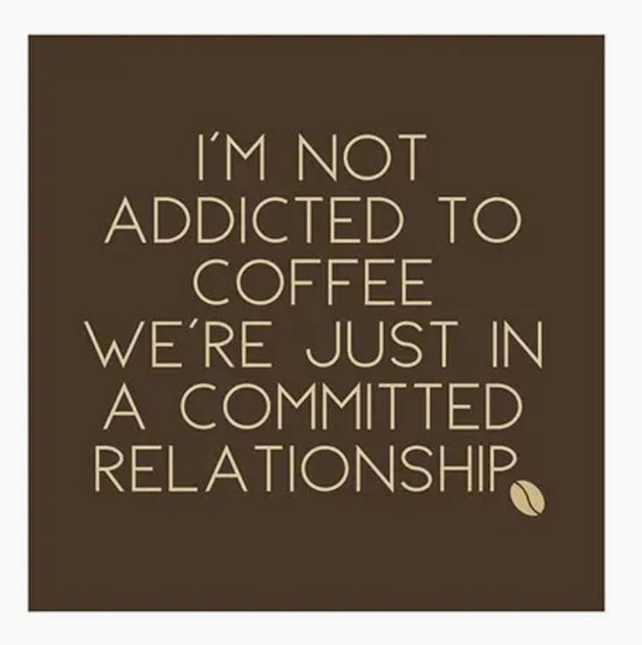 NAPKIN COCKTAIL - ADDICTED TO COFFEE, 20PK BROWN