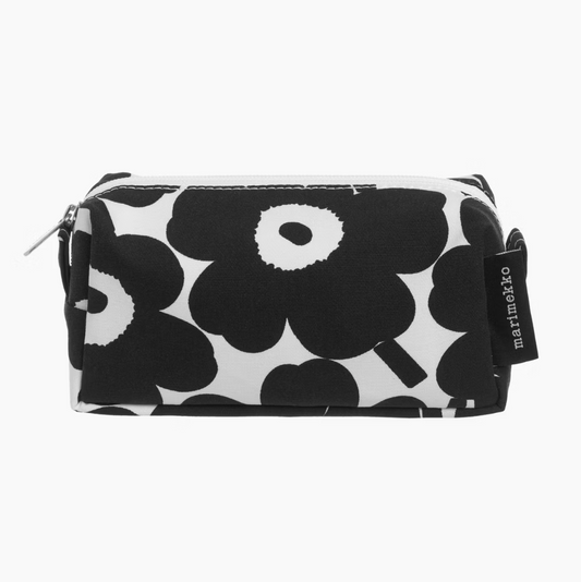 MARIMEKKO COSMETIC BAG, UNIKKO - WHITE/BLACK