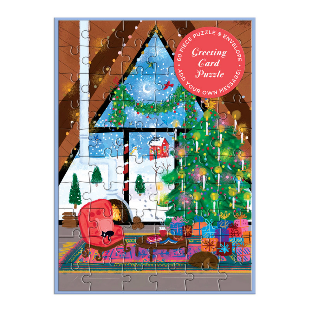 GREETING CARD PUZZLE - COZY CABIN