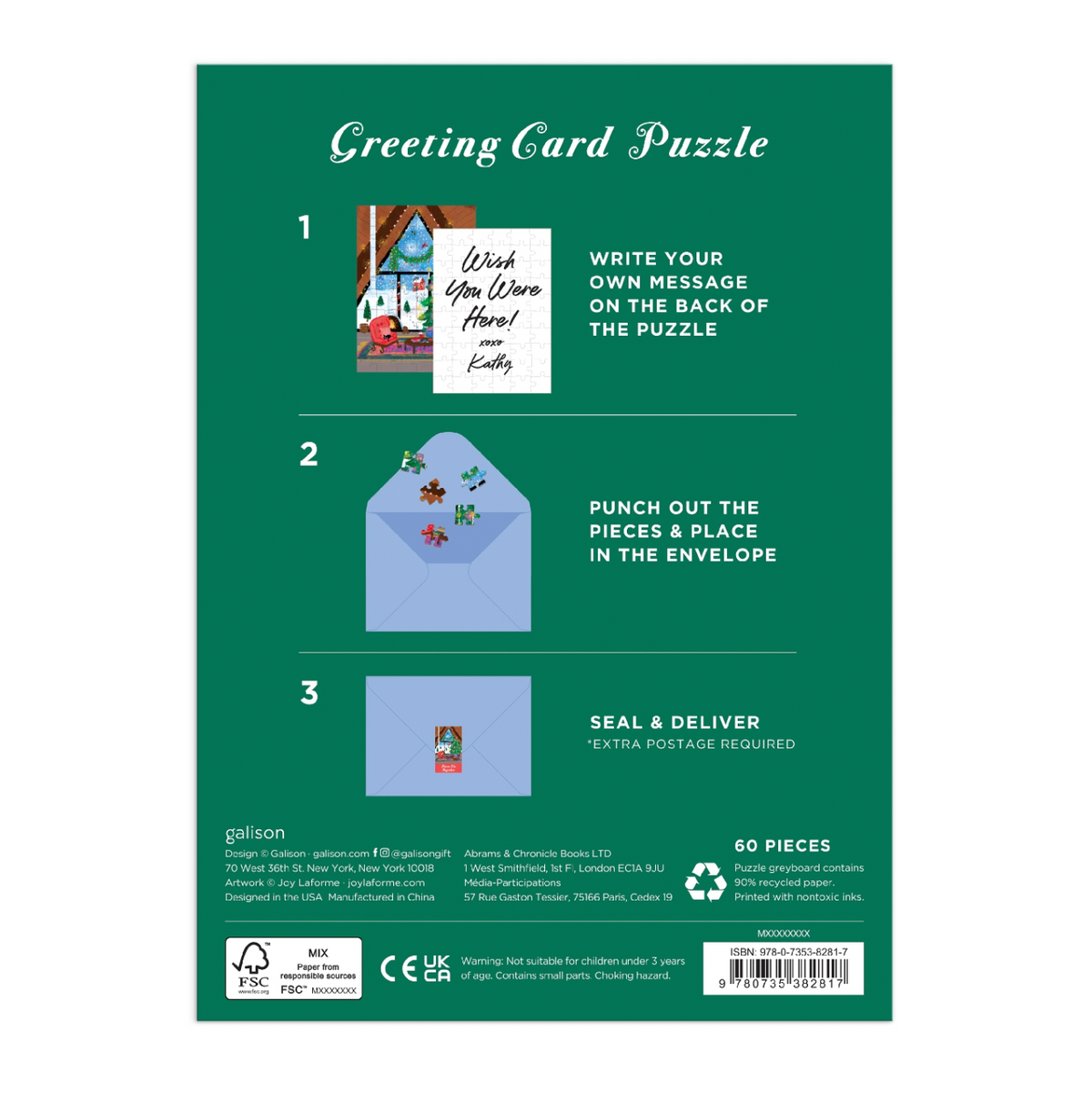 GREETING CARD PUZZLE - COZY CABIN