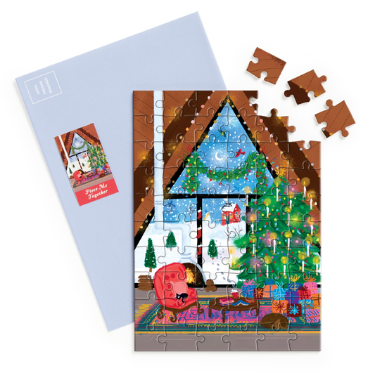 GREETING CARD PUZZLE - COZY CABIN
