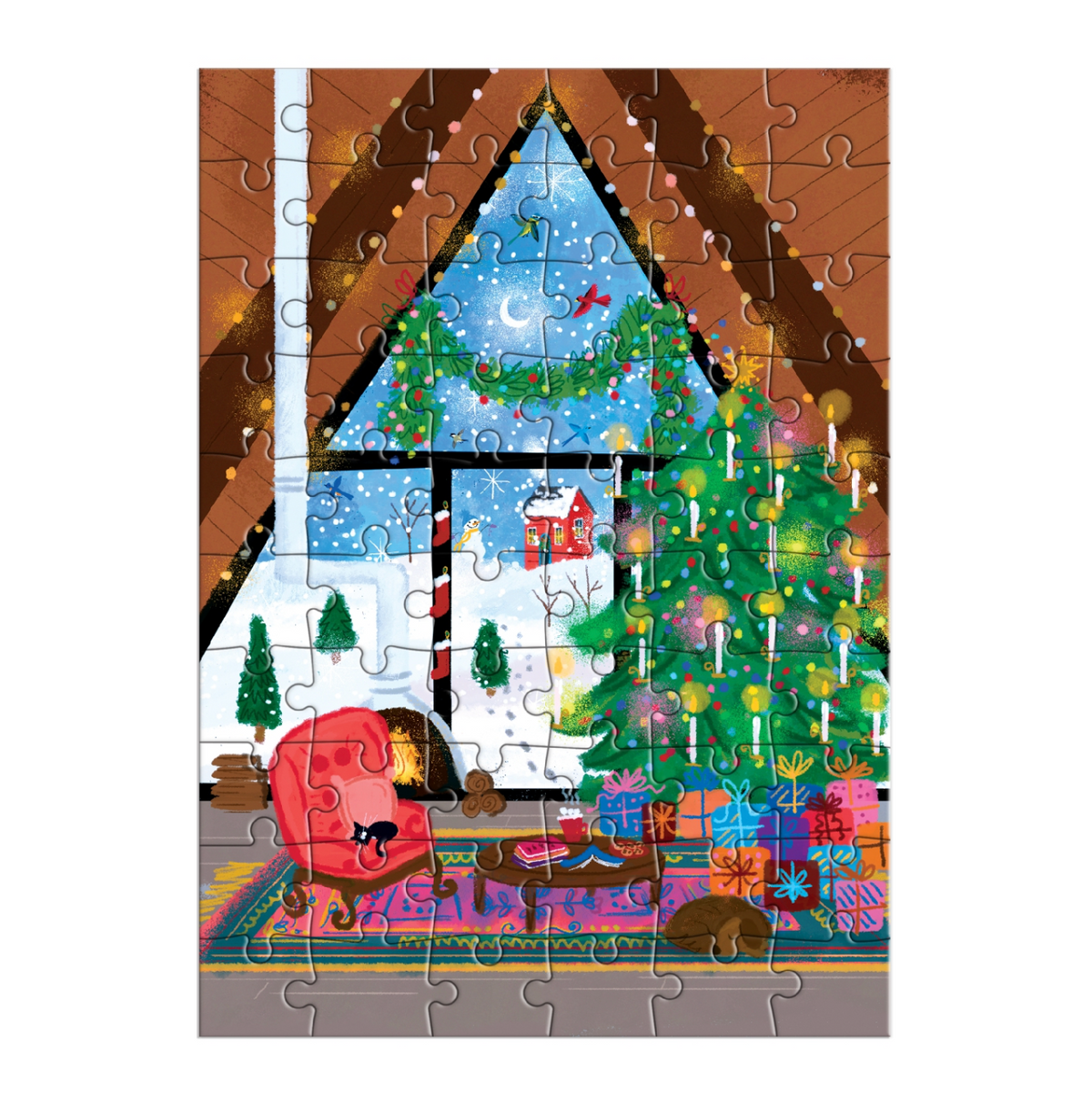 GREETING CARD PUZZLE - COZY CABIN