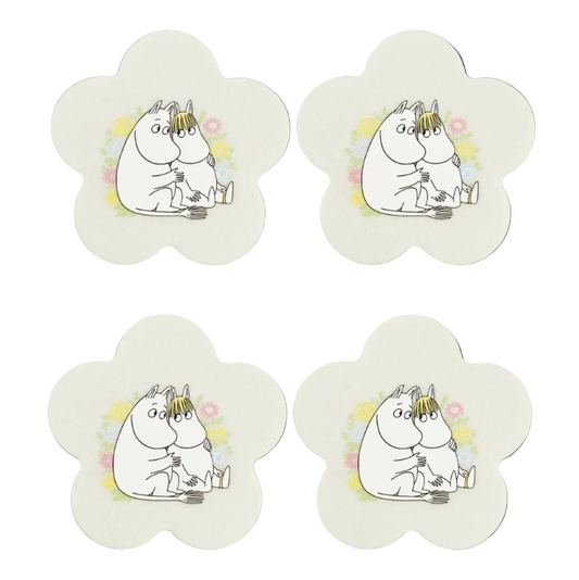 MOOMIN COASTERS, SET OF 4 - FLOWERS
