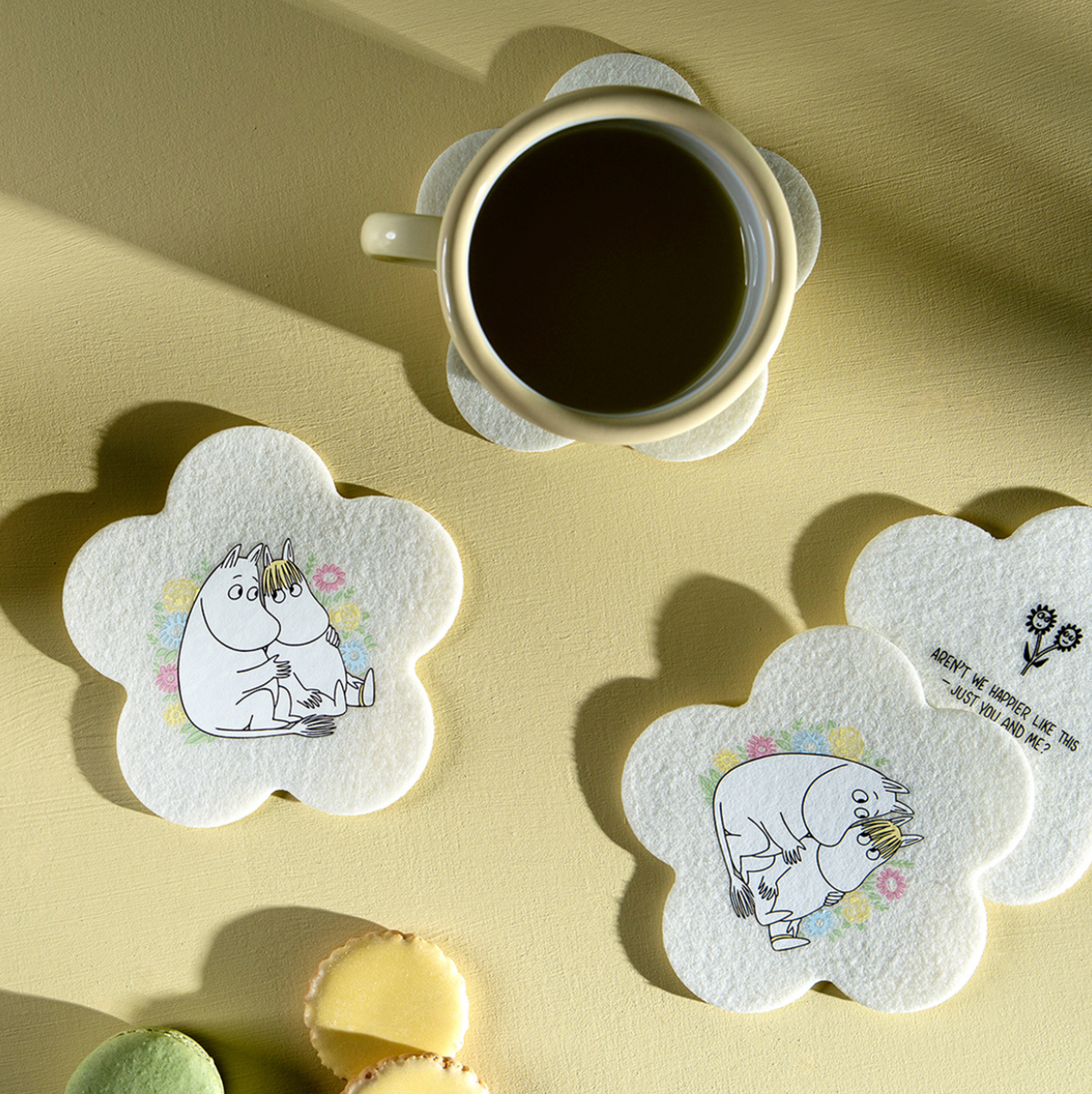 MOOMIN COASTERS, SET OF 4 - FLOWERS
