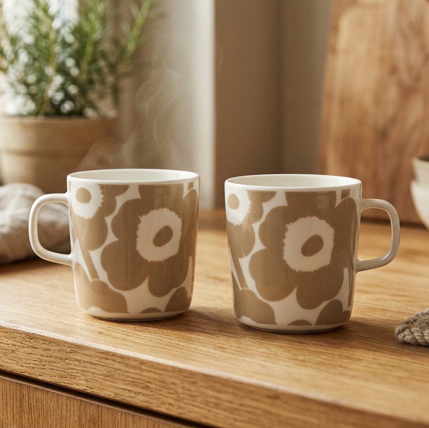 MARIMEKKO MUG, OIVA - UNIKKO, BEIGE SIZE LARGE