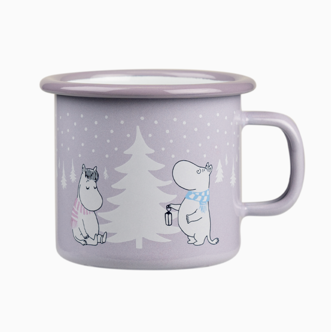 MOOMIN MUG, ENAMEL - SNOWFALL