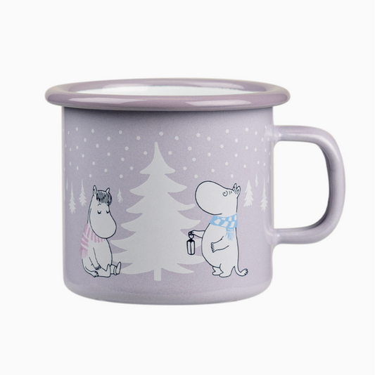 MOOMIN MUG, ENAMEL - SNOWFALL
