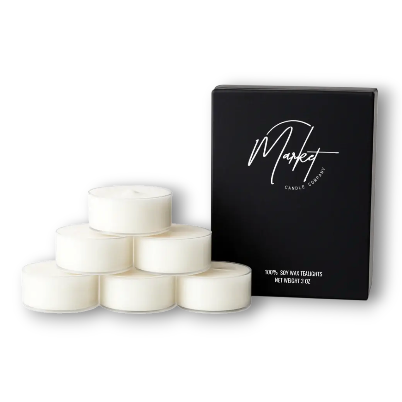 TEALIGHT SOY WAX, 6 PACK - HYGGE