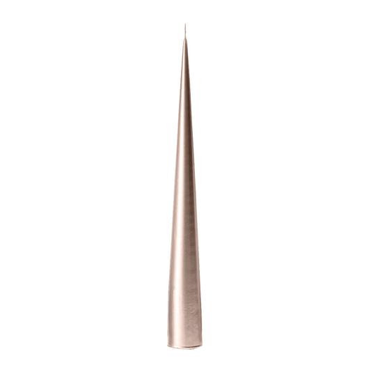 ESTER & ERIK, CONE CANDLE - CHAMPAGNE METALLIC, 14.6"