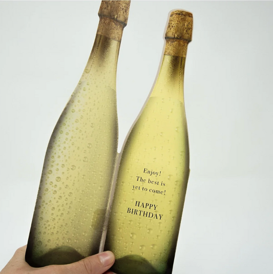 CHAMPAGNE CARD - HAPPY BD AGE 50