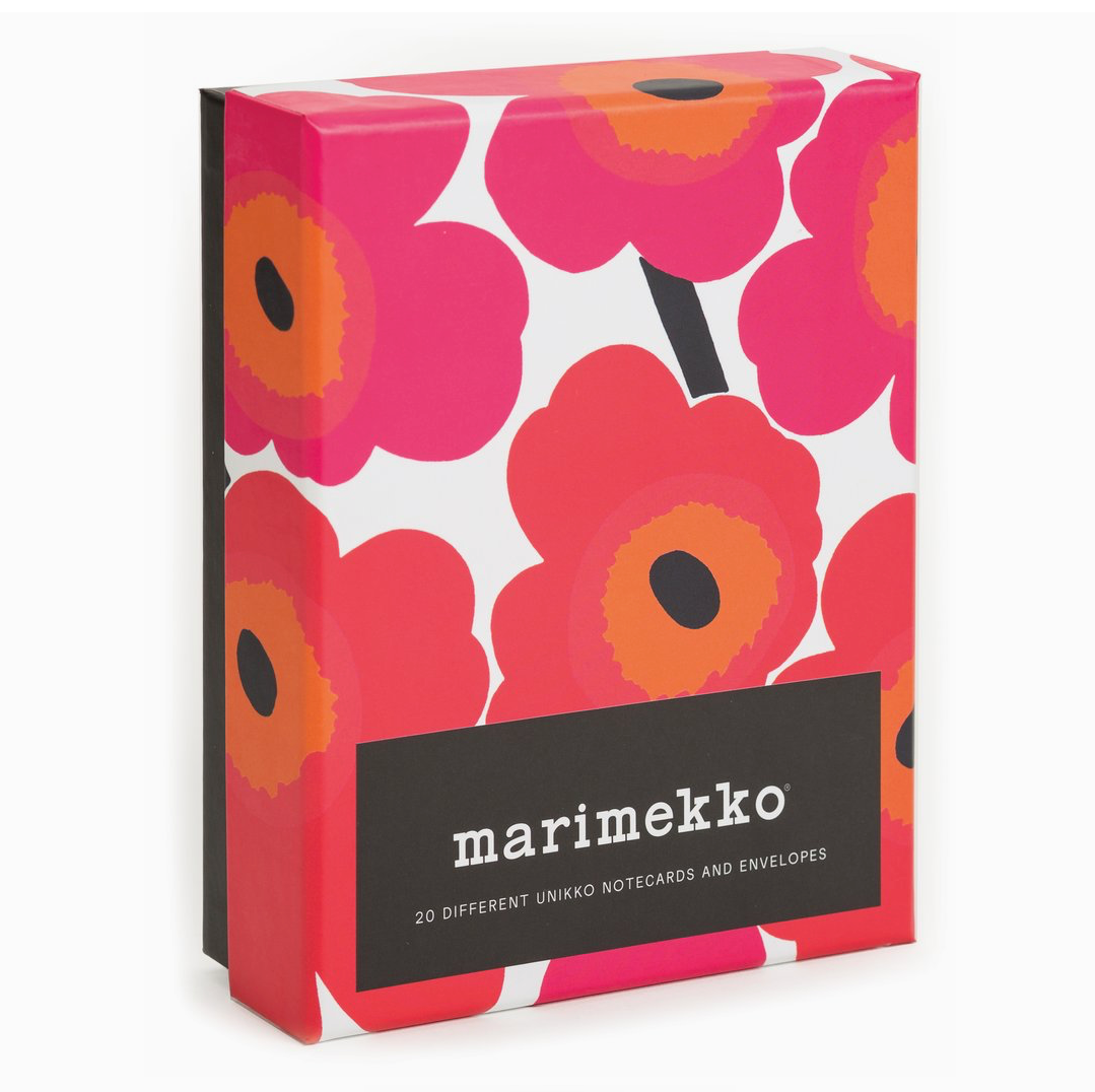 MARIMEKKO NOTECARD SET - 20/UNIKKO RED