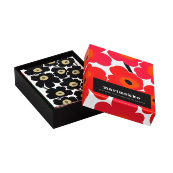 MARIMEKKO NOTECARD SET - 20/UNIKKO RED