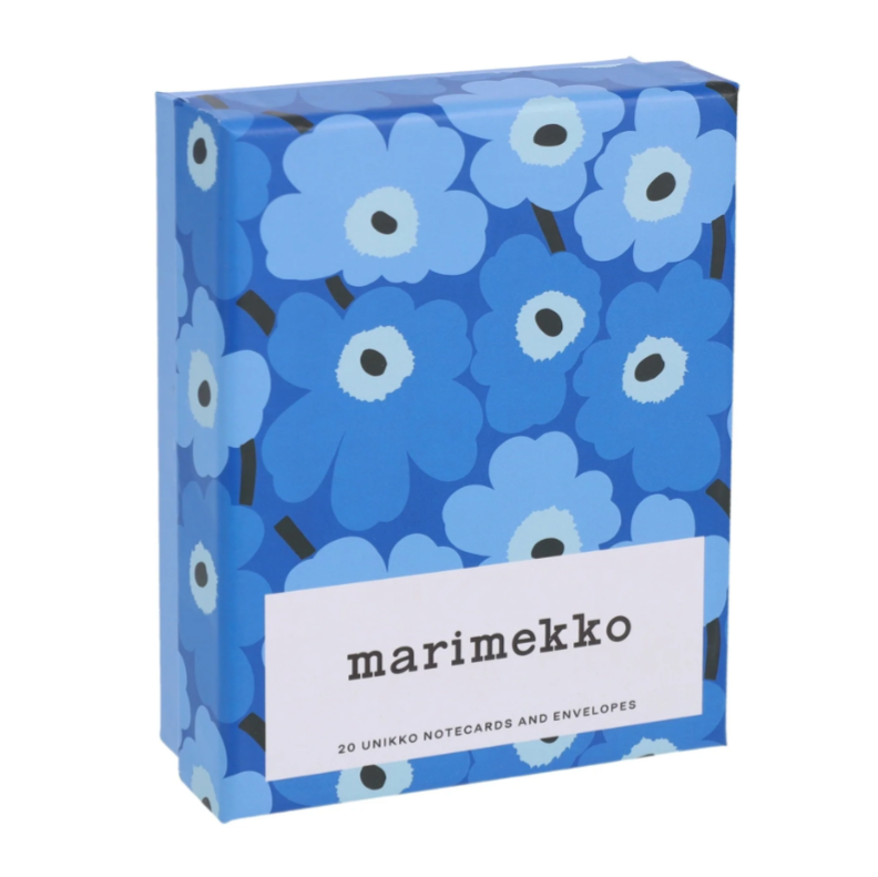 MARIMEKKO NOTECARD SET - 20/UNIKKO BLUE