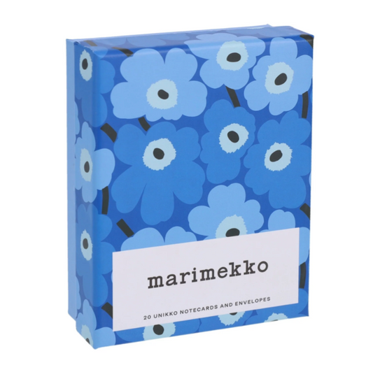 MARIMEKKO NOTECARD SET - 20/UNIKKO BLUE