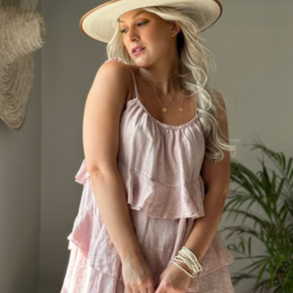 TUNIC LINEN, LILIBET - LIGHT PINK